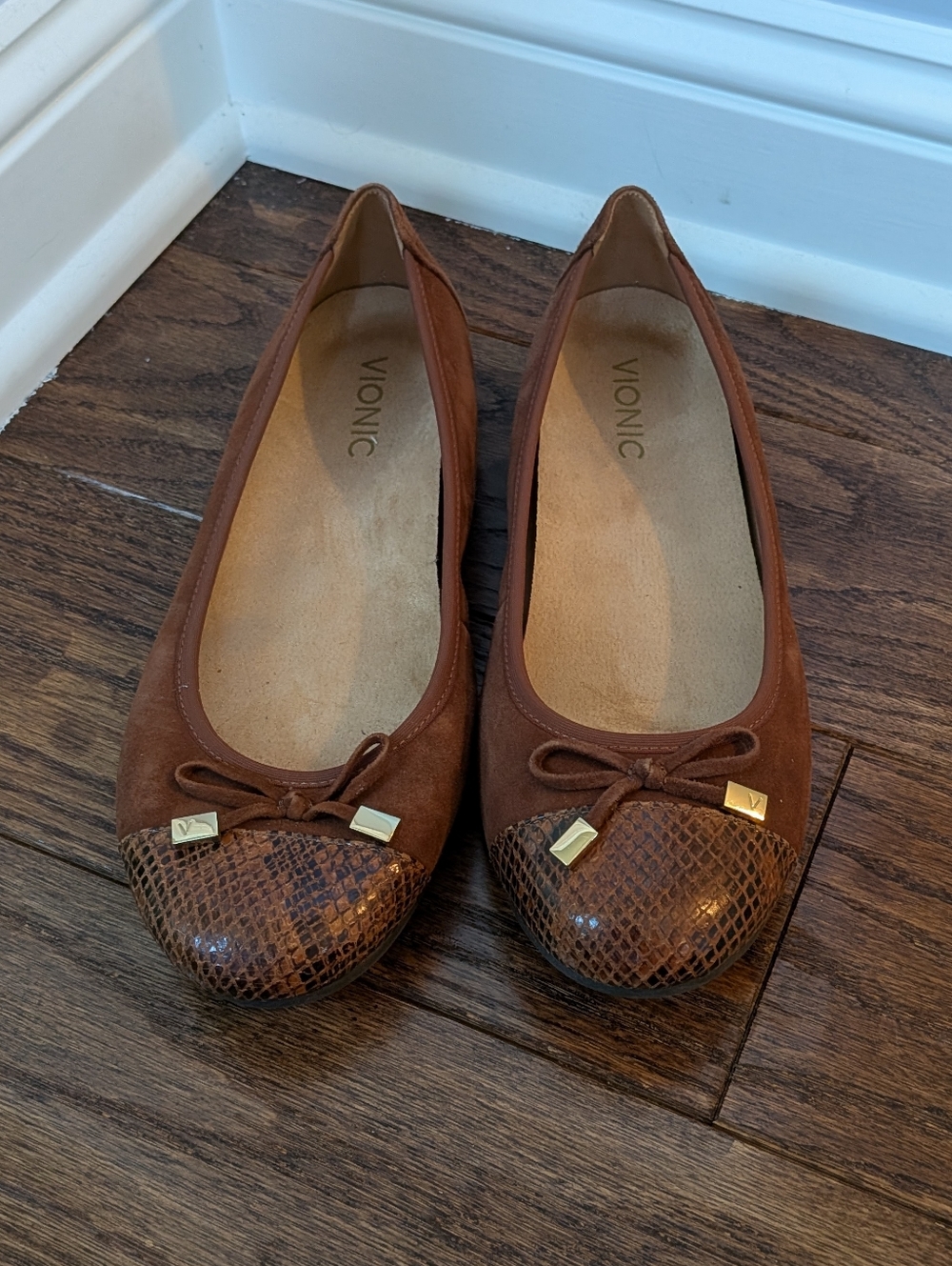Vionic Women's Brown Suede Minna Ballet Flats 8.5 - Picture 2 of 9